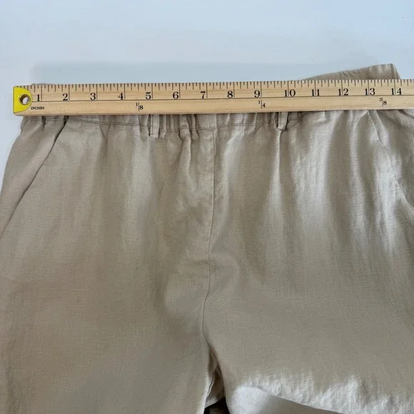 Quince 100% European Linen Pants Sz S Flax Beige Coastal Minimalist Euro Summer - Picture 10 of 12